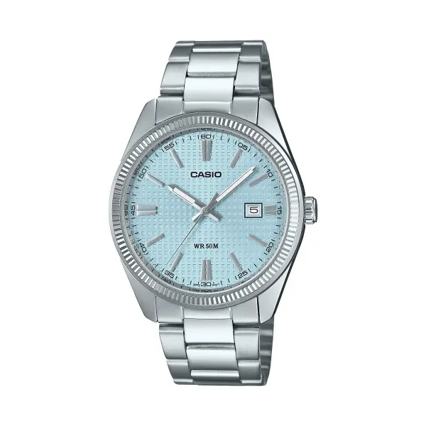 CASIO COLLECTION Mod. DATE - GOLF BALL DIAL - LIGHT BLUE-MTP-1302PE-2AVEF