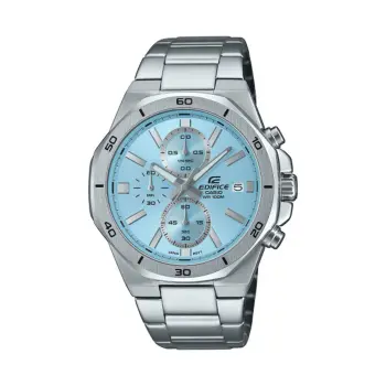 CASIO EDIFICE Mod. OCTAGONAL CHRONOGRAPH - LIGHT BLUE-EFV-640D-2BVUEF