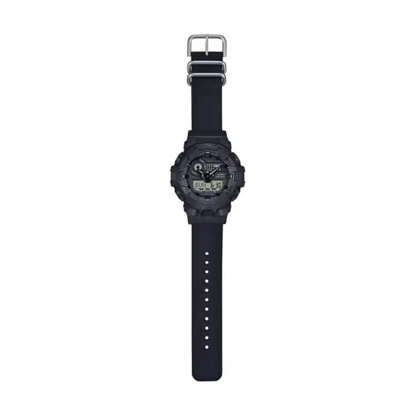 CASIO G SHOCK Mod. BOLD BLACK CORDURA ECO FABRIC STRAP SERIE GA 700BCE 1AER finewatch eu 1