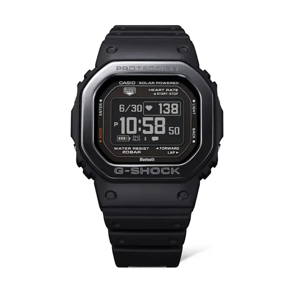 CASIO G SHOCK Mod. G SQUAD THE ORIGIN Black Metal Huretane bezel DW H5600MB 1ER finewatch eu 3