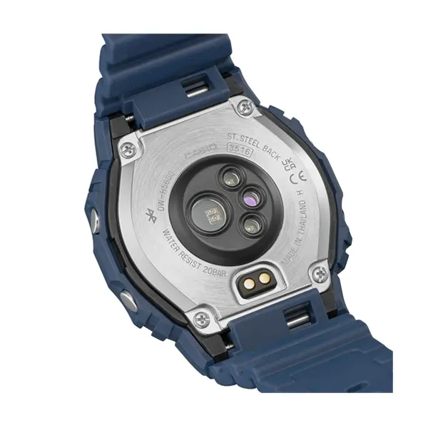 CASIO G SHOCK Mod. G SQUAD THE ORIGIN Blue w. Metal bezel HEART RATE SERIE DW H5600MB 2ER finewatch eu 4