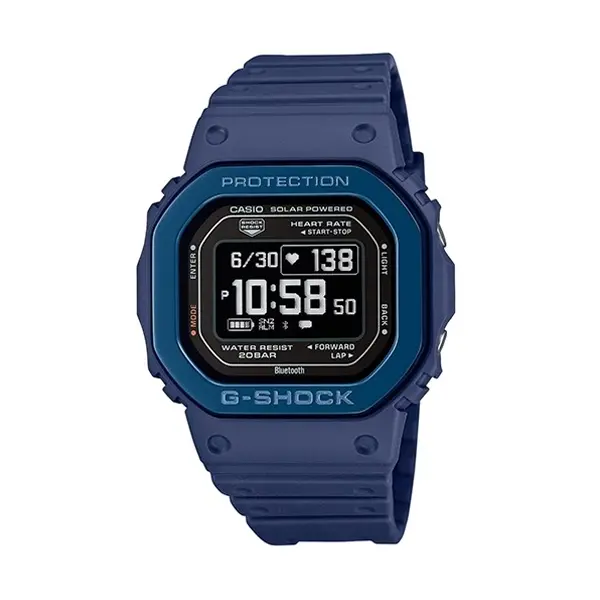 CASIO G-SHOCK Mod. G-SQUAD THE ORIGIN Blue w. Metal bezel - HEART RATE SERIE-DW-H5600MB-2ER