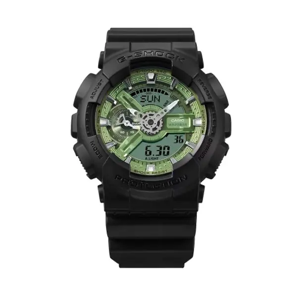 CASIO G SHOCK Mod. GS BASIC TONE ON TONE DIAL GREEN SAGE SPECIAL PRICE GA 110CD 1A3ER finewatch eu 1