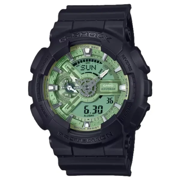 CASIO G-SHOCK Mod. GS-BASIC - TONE ON TONE DIAL - GREEN SAGE *** SPECIAL PRICE ***-GA-110CD-1A3ER