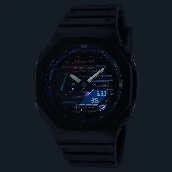 CASIO G SHOCK Mod. OAK RAINBOW BRICK WALL SERIE GA 2100RW 1AER finewatch eu 4