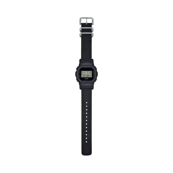 CASIO G SHOCK Mod. THE ORIGIN BLACK CORDURA ECO FABRIC STRAP SERIE DW 5600BCE 1ER finewatch eu 1