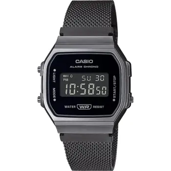 CASIO VINTAGE Mod. ICONIC MESH - ALL BLACK-A168WEMB-1BEF