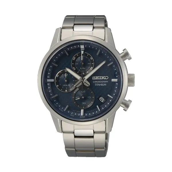 SEIKO Mod. CHRONOGRAPH DATE TITANIUM - PETROL BLUE-SSB387P1