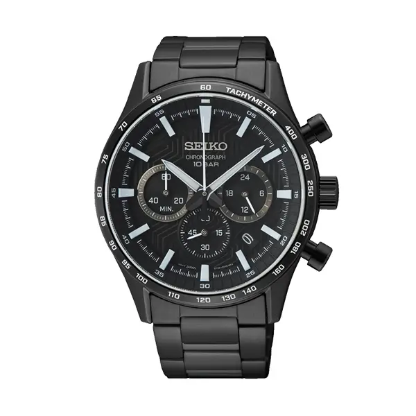 SEIKO Mod. CHRONOGRAPH FULL BLACK SSB415P1 finewatch eu 2