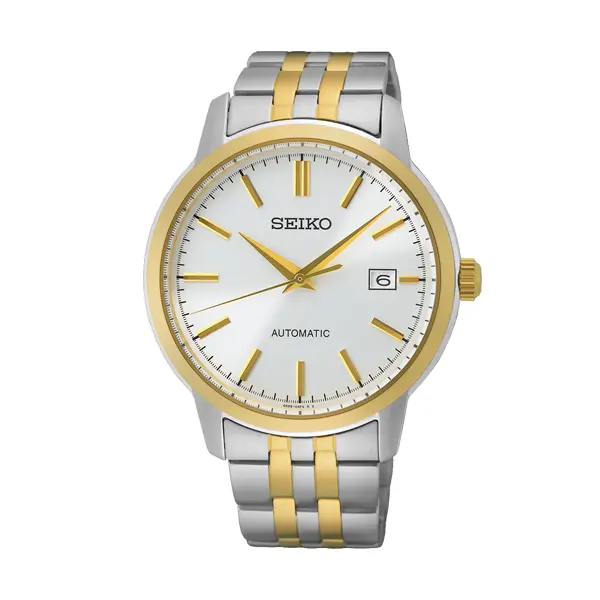 SEIKO Mod. CLASSIC DATE AUTOMATIC TWO TONES SILVER SRPH92K1 finewatch eu 2