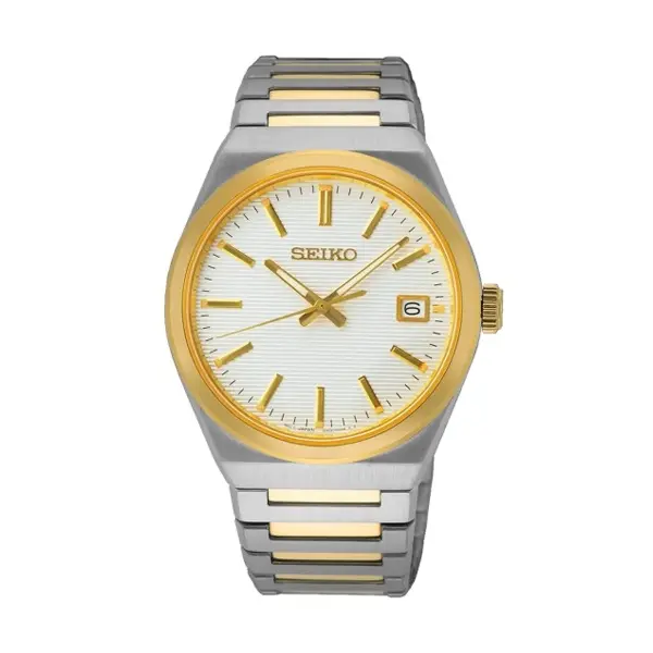 SEIKO Mod. CLASSIC GENT GOLD - WHITE-SUR558P1